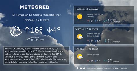 tiempo en la carlota 14 días|El Tiempo en La Carlota (Córdoba). Predicción a 14。